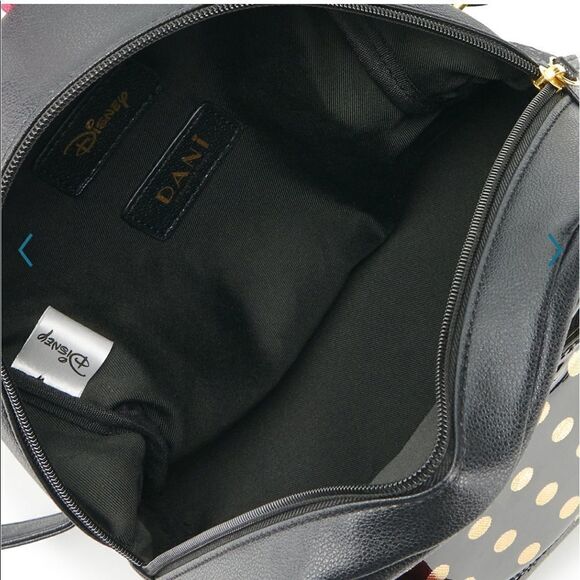 Dani by Danielle Nicole Disney’s Minnie Mouse Gold Polka Dot Mini Backpack NWT - Picture 3 of 6